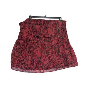 Lane Bryant Strapless Red & Black Animal Print Blouse Size 24